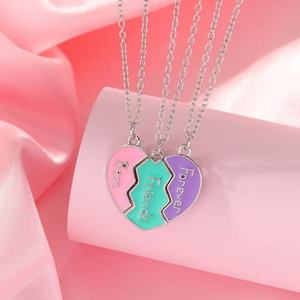 Oferta Especial: Juego <span class=keywords><strong>de</strong></span> 3 Collares <span class=keywords><strong>de</strong></span> Mejores Amigas con Colgante Magnético <span class=keywords><strong>de</strong></span> Corazón, Chapado en Plata, Aleación, Joyería Linda <span class=keywords><strong>de</strong></span> Amistad <span class=keywords><strong>para</strong></span> Mujer - Product Image 5