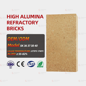 Fabricante de Ladrillos Refractarios 1750 ℃   Ladrillos Refractarios SK36 de Alta Alúmina para Hornos Industriales - Product Image 1