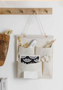 Traditional Design Cotton and Linen Dormitory Home Hanging Bag Door Bedside Mobile Phone <b>Storage</b> - Product Image 6