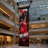 Écran LED flexible P2.6, écran LED enroulable, écran rideau, mur vidéo publicitaire intérieur pour les événements d'exposition