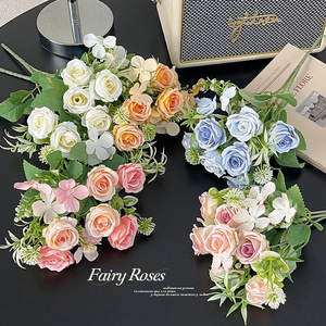Ins Style Rose Silk Kunstbloem Klein boeket Decoratie voor Moederdag en Kerstmis Woonkamerornament Waterdicht - Product Image 2