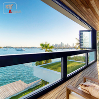 Porte pliante en aluminium à double vitrage, design accordéon pour villa, balcon, cuisine