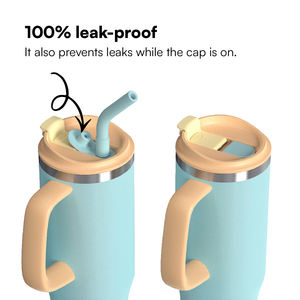 แก้วกาแฟสแตนเลสเก็บความร้อนกันรั่วสำหรับใส่กาแฟขนาด30ออนซ์40ออนซ์พร้อมฝาจุกแบบฟรีโลโก้ออกแบบได้ตามต้องการ - Product Image 2