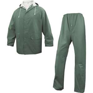 DELTA PLUS - EN304VETM2 Traje de lluvia verde en poliéster recubierto de PVC de doble cara-EAN 3295249128296 PROTECCIÓN PARA TODOS LOS TIEMPOS - Product Image 1