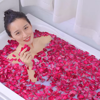 Pétales de fleurs et d'herbes séchées biodégradables naturels pour spa des pieds, pédicure, bain, trempage corporel, bricolage, artisanat, confettis de mariage, en vrac