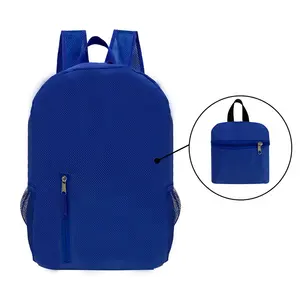 Large Capactity Durable Reusable Blue Back Pack Anti-tear Custom Waterproof Casual Nylon Foldable Backpack for Hiking