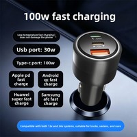 Pengisi Daya Mobil Universal dengan Port Tipe-C untuk 12V/24V Kompatibel dengan IOS dan Android Mendukung Pengisian Daya Smart Watch