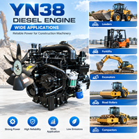 Moteur diesel SCDC Yunnei YN38T 51,5-74 kW 3,8 L 4 cylindres turbocompressé refroidi par eau pour excavatrice, chargeuse, chariot élévateur, construction
