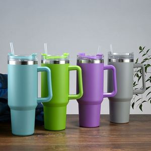 Vaso de Acero Inoxidable de 40 oz para Helado, con Pajita, Portátil, para Auto, de Gran Capacidad, Aislado, Enviado de Fábrica - Product Image 5