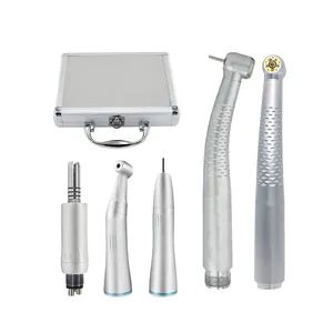 High Quality Dental Handpiece 5 LED Hihgspeed And Low Speed Air Turbine Inner Water Handpiece Set Dental Student Handpiece Kit