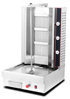 Machine à shawarma commerciale à 4 brûleurs en acier inoxydable, rôtissoire verticale pour les restaurants de kebab et de restauration rapide