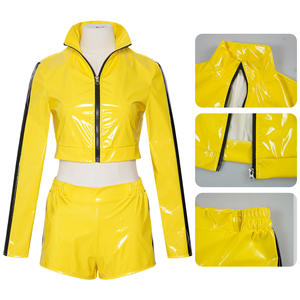 Yellow <strong>Tracksuit</strong> <strong>Bride</strong> Cosplay Costume Short Pants Outfit for Halloween &amp; Stage - Product Image 3