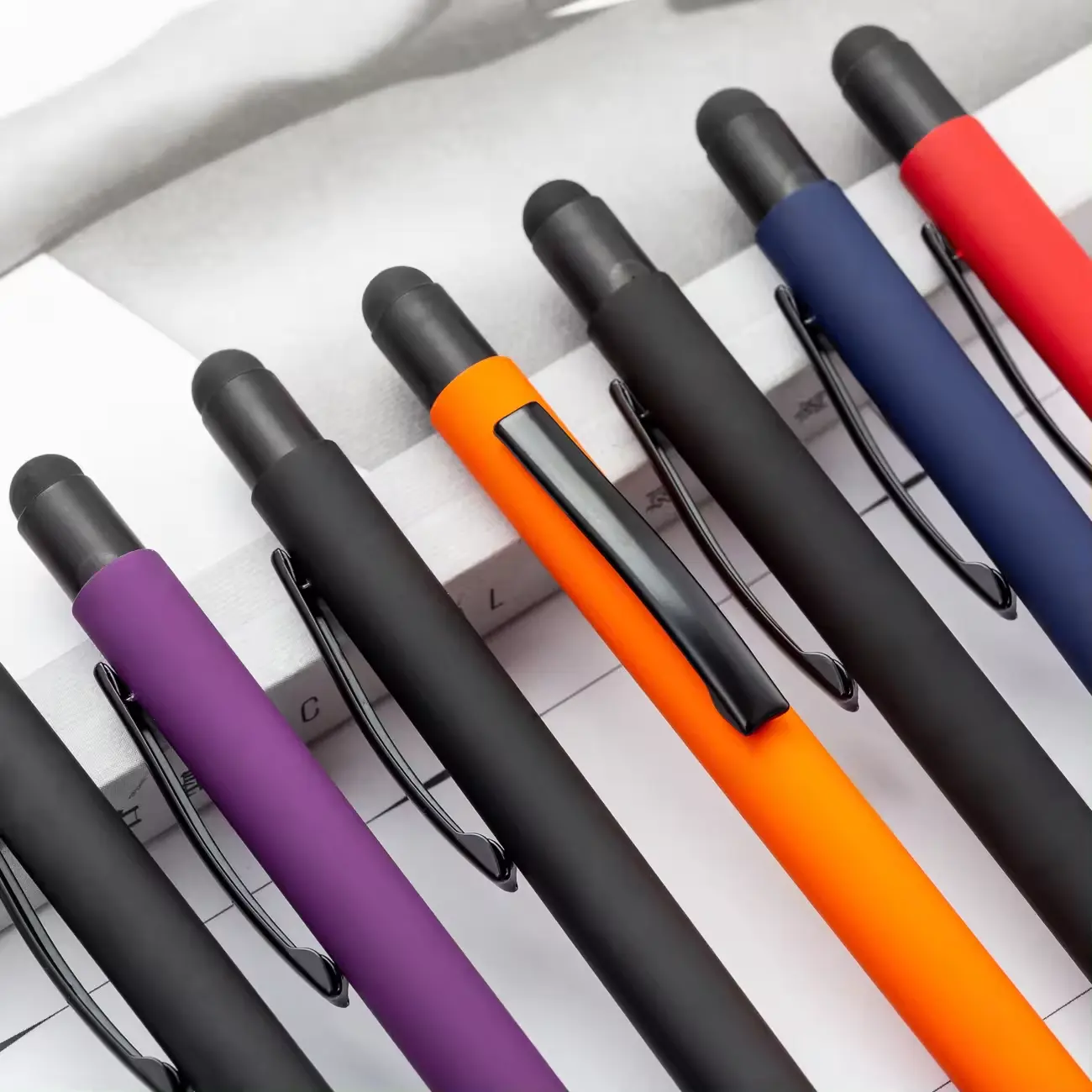 Promotionele Multi-Color Functionele Metalen Pen 2 In 1 Stylus Balpen