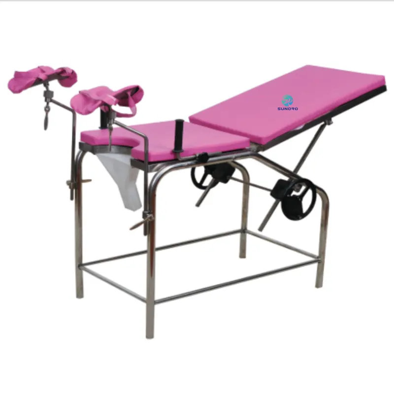 Table d'examen gynécologique chaude opération gynécologique livraison de table manuelle table d'opération en acier inoxydable