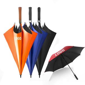 Paraguas de Golf Grandes, Rectos, Automáticos, de Pongee, Resistentes al Viento, con Logotipo Personalizado, Económicos, para Exteriores - Product Image 1