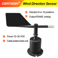 Sensor inteligente de dirección de viento ultrasónico RS485 4‑20mA NPN PNP carcasa aluminio policarbonato