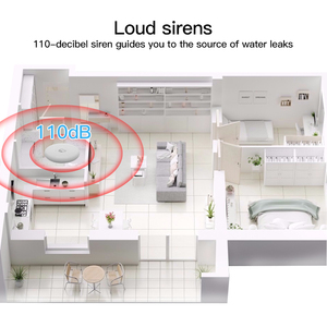 RSH Tuya IP67 Wireless Smart Water Sensor <b>Alarm</b> 110dB Detector for Flood Alexa Google Integration Leak RSH-Zigbee-WL08 Water Lea - Product Image 5