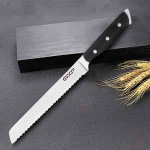 QXF, gran oferta, cuchillo de pan dentado de <span class=keywords><strong>8</strong></span> pulgadas de acero inoxidable, cuchillo para tostadas, cuchillo para cortar pan con mango de ABS - Product Image 5
