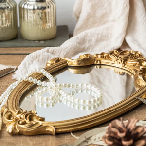 Miroir mural <span class=keywords><strong>suspendu</strong></span> <span class=keywords><strong>de</strong></span> style européen classique en résine ovale <span class=keywords><strong>de</strong></span> luxe pour la décoration <span class=keywords><strong>de</strong></span> la salle <span class=keywords><strong>de</strong></span> <span class=keywords><strong>bain</strong></span> <span class=keywords><strong>de</strong></span> mariage - Product Image 5