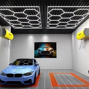 Plafonnier <span class=keywords><strong>LED</strong></span> hexagonal modulaire dimmable pour <span class=keywords><strong>garage</strong></span>, super lumineux, à haute luminosité, connectable, en forme <span class=keywords><strong>de</strong></span> nid d'abeille - Product Image 5