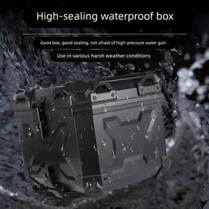 Maßgefertigte Schwarze 45L ABSX Schnellverschluss Großvolumige Motorrad-Topbox für Roller - Product Image 3