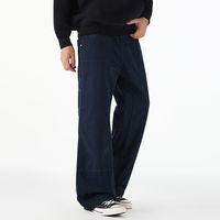 Jeans décontractés tendance de style américain pour hommes, nouveau style à la mode, coupe ample et droite, pantalon de travail de haute qualité
