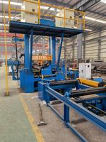 Équipement d'assemblage, de soudage et de redressage 3-en-1 pour poutres en H industrielles Pioneer CNC, avec alimentation automatique pour soudage par arc immergé en coin.