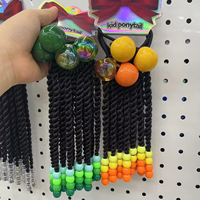 Orientfashion Cheveux Synthétiques Prêts à l'Emploi pour Enfants, Tresses de 15 cm avec Perles, Accessoires Tendance pour la Coiffure Enfant, Vente en Gros