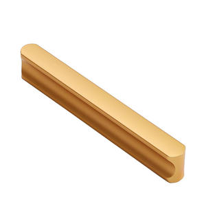 Modern <b>Long</b> Zinc Alloy Durable Door Pull Handle Gold <b>Wardrobe</b> Handles with Screws for Kitchen Bedroom - Product Image 2