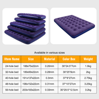 Vente en gros d'usine lit gonflable pleine grandeur camping floqué tapis de couchage maison portable pliable matelas pneumatique