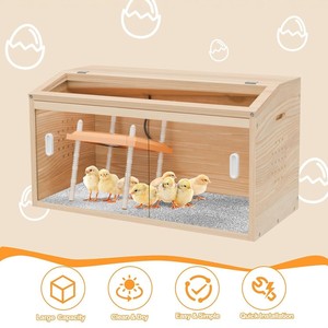 Enclos pour animaux de compagnie en bois, rectangulaire, respirant, cage pour hamster d'intérieur, habitat pour petits animaux avec fenêtre de ventilation, facile à utiliser - Product Image 4
