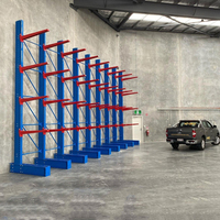 Sistema de Estanterías Cantilever Industriales de Una Sola Cara con Diseño Personalizado, Estanterías de Acero de Alta Resistencia con Recubrimiento en Polvo, Ajustables para Almacenamiento Prolongado