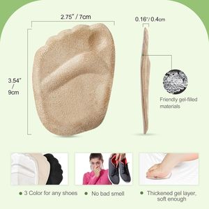 Coussinets invisibles en gel pour l'avant-pied et le métatarse, coussinets pour la plante des pieds, inserts pour talons hauts, antidérapants, soulagement de la <span class=keywords><strong>douleur</strong></span>, confortables pour femmes - Product Image 5