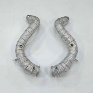 ท่อไอเสียพร้อมเกราะป้องกันความร้อนท่อไอเสียสำหรับ W205 Mercedes Benz C63 Amg - Product Image 5
