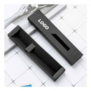 Customizable Black Drawer Pen <b>Box</b> - Perfect Corporate <b>Gift</b> with Logo Printing - Stylish Stationery Case for Professionals - Product Image 1