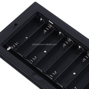Portabatterie in Plastica Nera per 8 Batterie AA UM-3 con Interruttore ON/OFF e Coperchio per Cavi 12V - Product Image 5