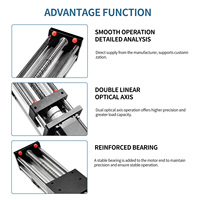 Module d'actionneur linéaire à vis à billes KNK MG80G haute précision ±0,02 mm, table coulissante à double axe optique pour équipement d'automatisation CNC
