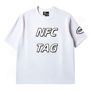 T-shirt unisexe de haute qualité avec impression NFC personnalisée, style streetwear, imprimé lettres vintage, coupe oversize pour homme - Product Image 6