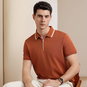 Polo à manches courtes sur mesure, gris graphite, couleur unie, fibre de polyester, usage quotidien - Product Image 4