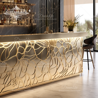 Comptoir de tables de bar en acier inoxydable haut de gamme moderne de luxe sur mesure pour la maison Mobilier commercial extérieur pour restaurant Discothèque