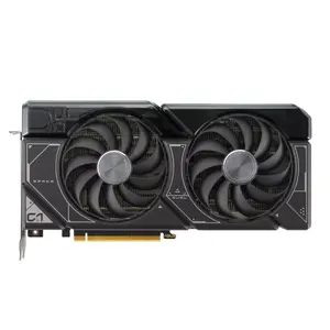 DUAL-RTX4070-O12G kartu grafis dilengkapi dengan dua kipas aksial dan desain 2.5 slot untuk kompatibilitas lebih luas