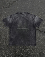 T-shirt vintage délavé effet soleil, coupe ample, style usé, avec trous déchirés, en coton surdimensionné pour homme