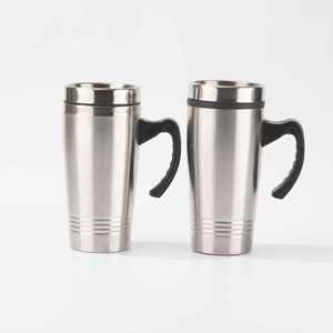 Cross-border Wholesale Modern 304 Stainless Steel Vacuum Double-walled Insulated Cups Handles Plastic Inner Liners Leak-proof - Product Image 2