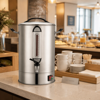 Bouilloire électrique en acier inoxydable 25L pour bureau et cantine, avec arrêt de sécurité, pour thé et café
