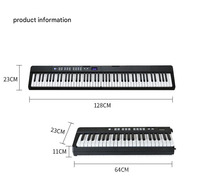 Custom Logo Professional Organ 88 Key Portable Folding Electronic Piano Musical Instrument Keyboard With Lights for Performance