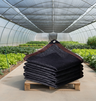 Filet d'ombrage noir tissé pour l'agriculture, protection des plantes en serre, toile d'ombrage avec bord renforcé et œillets
