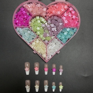 500 Uds. Preciosos dijes de Arte de estrellas coloridas Diy bailarina uñas redondeadas accesorios de salón de manicura decoración de caja de teléfono basura - Product Image 2