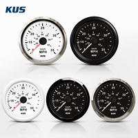 Speedometer Tipe Tekanan Presisi Tinggi 12V 24V 0~35/55/65MPH dengan Tabung Pitot untuk Kapal