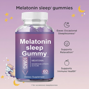 Gomitas de Melatonina Vegetarianas para Adultos, 60 Unidades, Sabor a Frutas, con Vitamina C, Apoyo para la Salud Inmunológica, Relajación, Mujeres Embarazadas (OEM) - Product Image 5