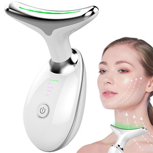 Masseur électrique portable 7 couleurs pour le visage et le cou pour femmes, appareil portatif haute fréquence en ABS pour raffermir la peau - Product Image 1